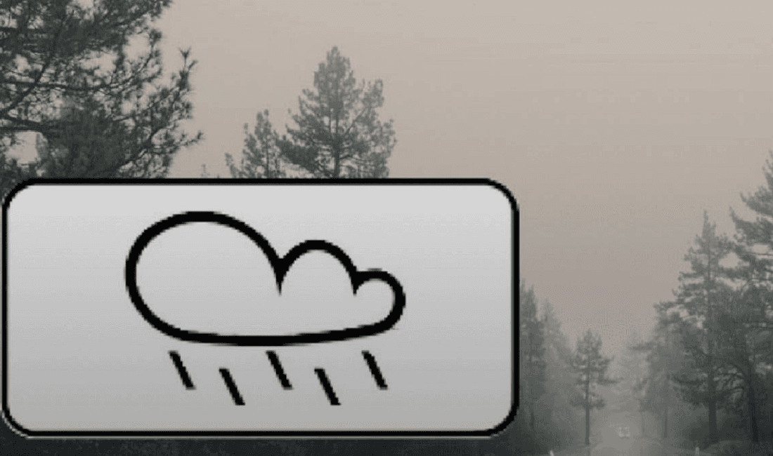 Trafik uzmanları, sürücülerin yolda gördükleri bulut ve yağmur görselli küçük