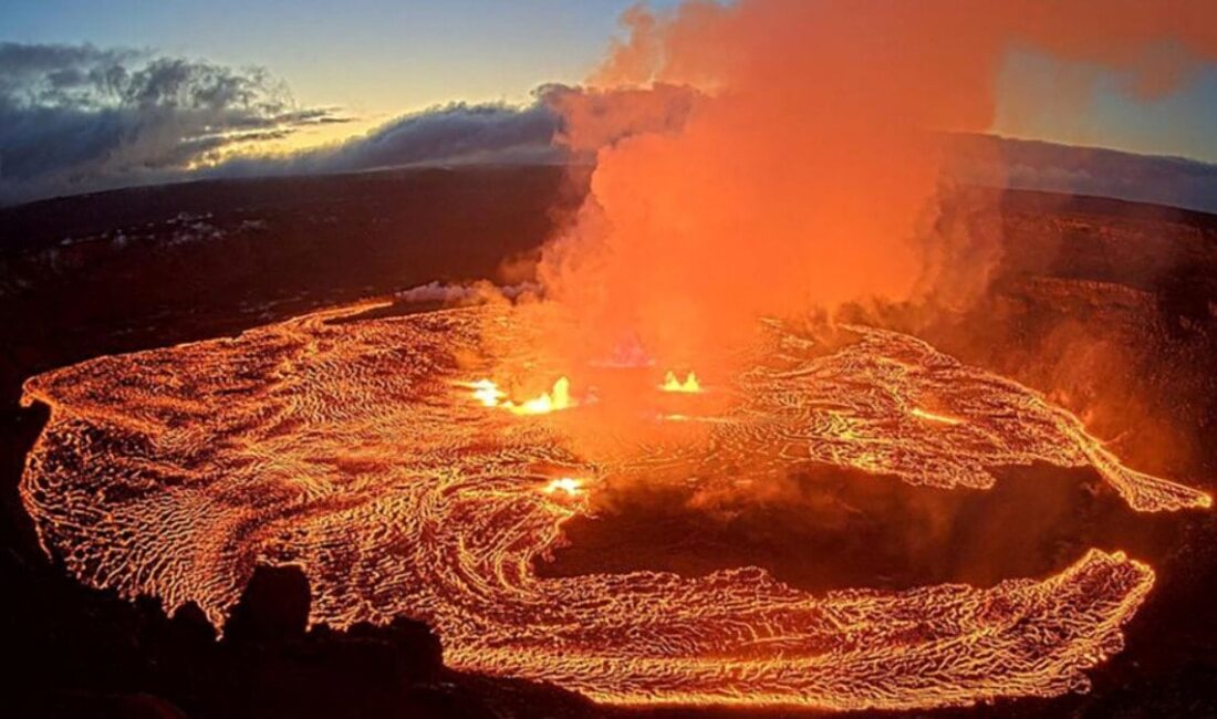 Hawaii'nin Büyük Ada'sında bir yıldır aralıklarla etkin olan Kilauea salı