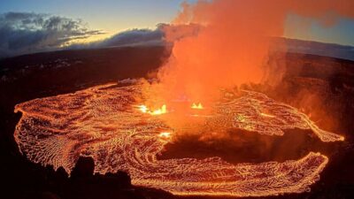 Hawaii'nin Büyük Ada'sında bir yıldır aralıklarla etkin olan Kilauea salı