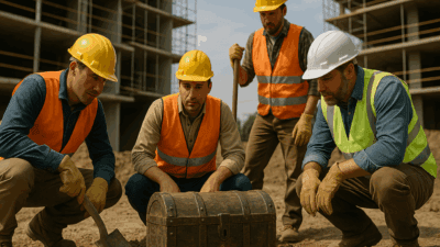 Hindistan’da ev inşaatı sırasında çalışan işçiler, kazı yaparken altın ve