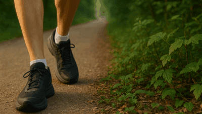 Doğada yürüyüş yapan iki turist, bir duvarın içinde gizlenmiş iki