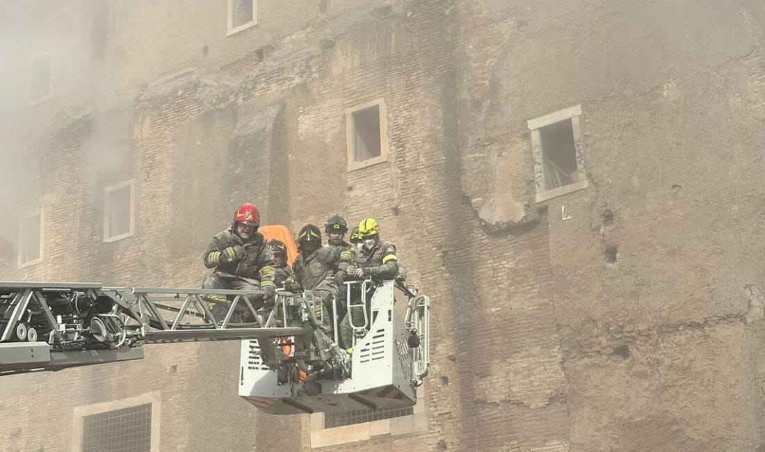 İtalya’nın başkenti Roma’da restorasyon çalışmaları süren Torre dei Conti adlı