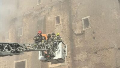 İtalya’nın başkenti Roma’da restorasyon çalışmaları süren Torre dei Conti adlı