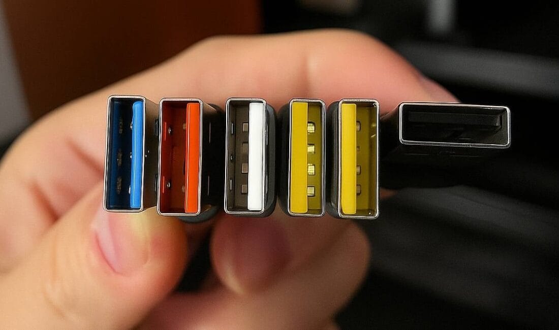 Mavi, kırmızı, siyah… USB portlarının rengi ne anlama geliyor? Bilgisayar veya telefonunuzu bağladığınız USB kablolarındaki farklı renkler aslında yalnızca